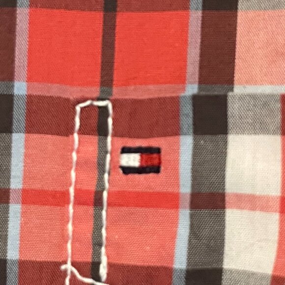 Tommy Hilfiger Short Sleeve Button Down Plaid Shirt - Picture 4 of 4